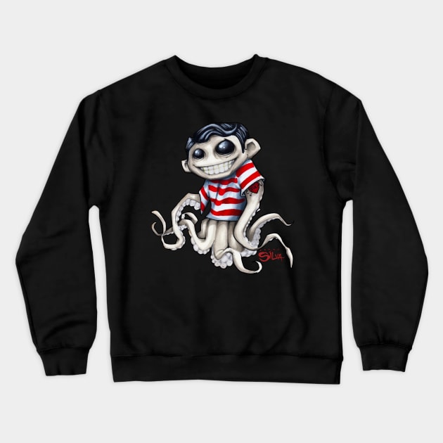 SquidBoy! Crewneck Sweatshirt by dsilvadesigns